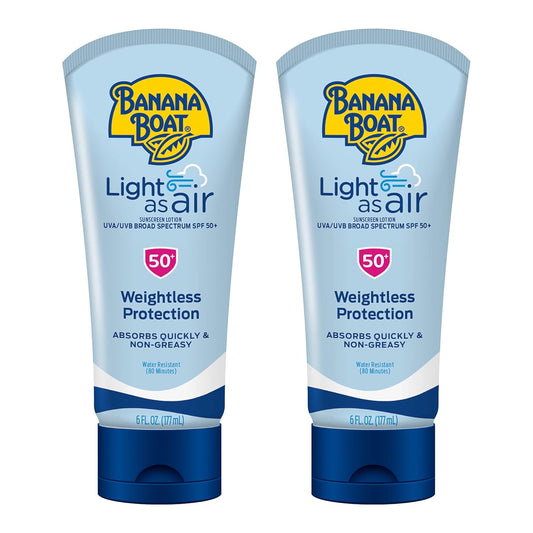 Banana_Boat_Light_As_Air_Sunscreen_Lotion_SPF_50_Twin_Pack_|_Lightweight_&_Non-Greasy_Lotion_Sunscreen_SPF_50,_Sunblock,_Oxybenzone_Free,_6oz_each
