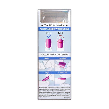 KISS_colorFX_by_imPRESS_Press_On_Nails_,_‘Reconnect’,_Solid_Blue_with_Pearlescent_Finish,_Short_Oval,_IMPROVED_adhesive,_Includes_30_Fake_Nails,_Prep_Pad,_1_Manicure_Stick,_1_Mini_Nail_File