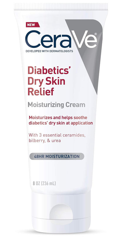 CeraVe_Moisturizing_Cream_for_Diabetics’_Dry_Skin,_Urea_Cream_with_Bilberry_for_Face_and_Body,_Fragrance_Free_&_Paraben_Free,_8_Ounce