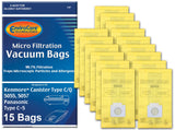 Envirocare Replacement Vacuum Bags Compatible with Kenmore Canister Type C/Q. 5055, 50557 and 50558 Panasonic Type C-5 Vacuums,15 pack