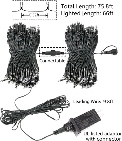Upgraded_75.8_FT_200_LED_Christmas_String_Lights_Outdoor/Indoor,_Timer_&_Memory_Function_&_8_Modes,_Extendable_Green_Wire_Waterproof_Fairy_String_Lights_for_Xmas_Tree_Holiday_Party_Garden_(Warm_White)