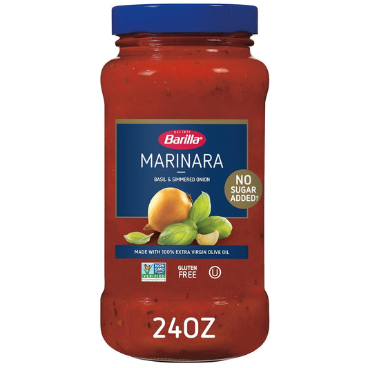 Barilla_Pasta_Sauce_Marinara,_24_Ounce_Jar_-_NO_ADDED_SUGAR_-_Made_with_100%_Extra_Virgin_Olive_Oil_-_No_Artificial_Colors,_Flavors_or_Preservatives_-_Non-GMO,_Gluten_Free,_Kosher