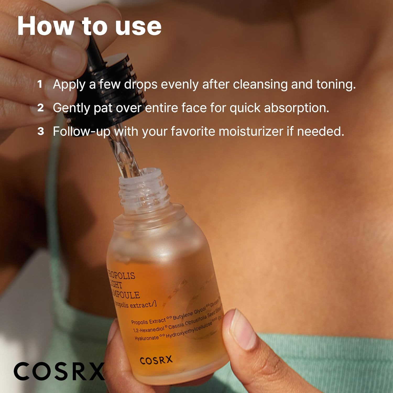COSRX_Propolis_Ampoule,_Glow_Boosting_Serum_for_Face_with_73.5%_Propolis_Extract,_1.01fl.oz/30ml,_Hydrating_Essence_for_Sensitive_Skin,_Fine_Lines,_Uneven_Skintone,_Korean_Skincare