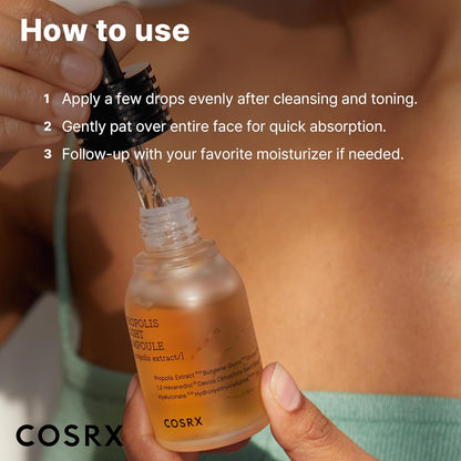 COSRX_Propolis_Ampoule,_Glow_Boosting_Serum_for_Face_with_73.5%_Propolis_Extract,_1.01fl.oz/30ml,_Hydrating_Essence_for_Sensitive_Skin,_Fine_Lines,_Uneven_Skintone,_Korean_Skincare