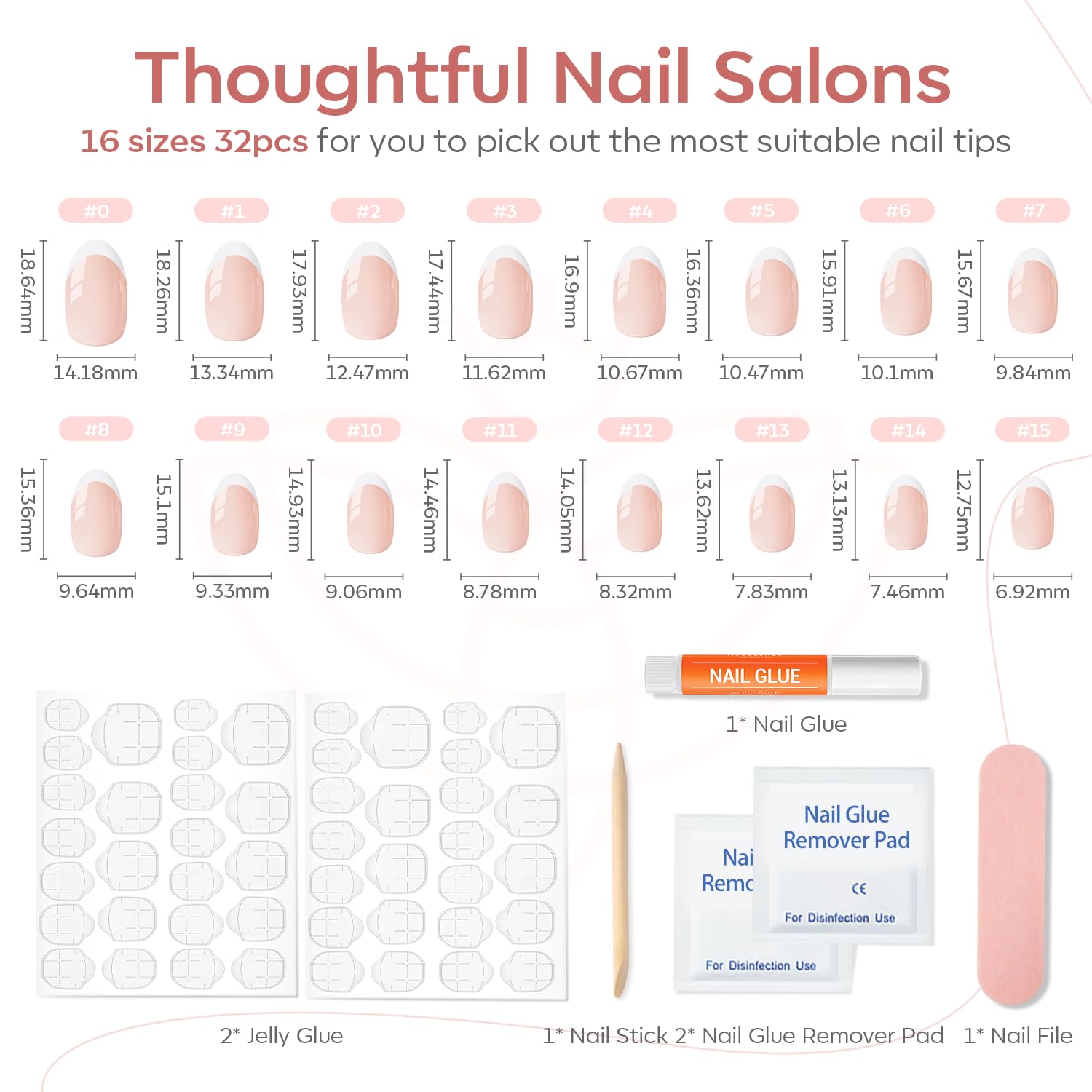 modelones_French_Tip_Press_On_Nails,_Short_Oval_Fake_Nails_Press_Ons_with_Nail_Glue,_Adhesive_Tabs,_Nail_File,_Prep_Pad,_Manicure_Stick,_32Pcs_16_Sizes,_Nude,_Spring_Women_Girl_Gift