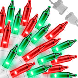 LAMPHOME Super-Bright Extendable Christmas Lights Decoration 100Lights 19.6ft UL Certified Mini Bulb String Lights for Outdoor Christmas Tree Garden Patio Wedding Decor