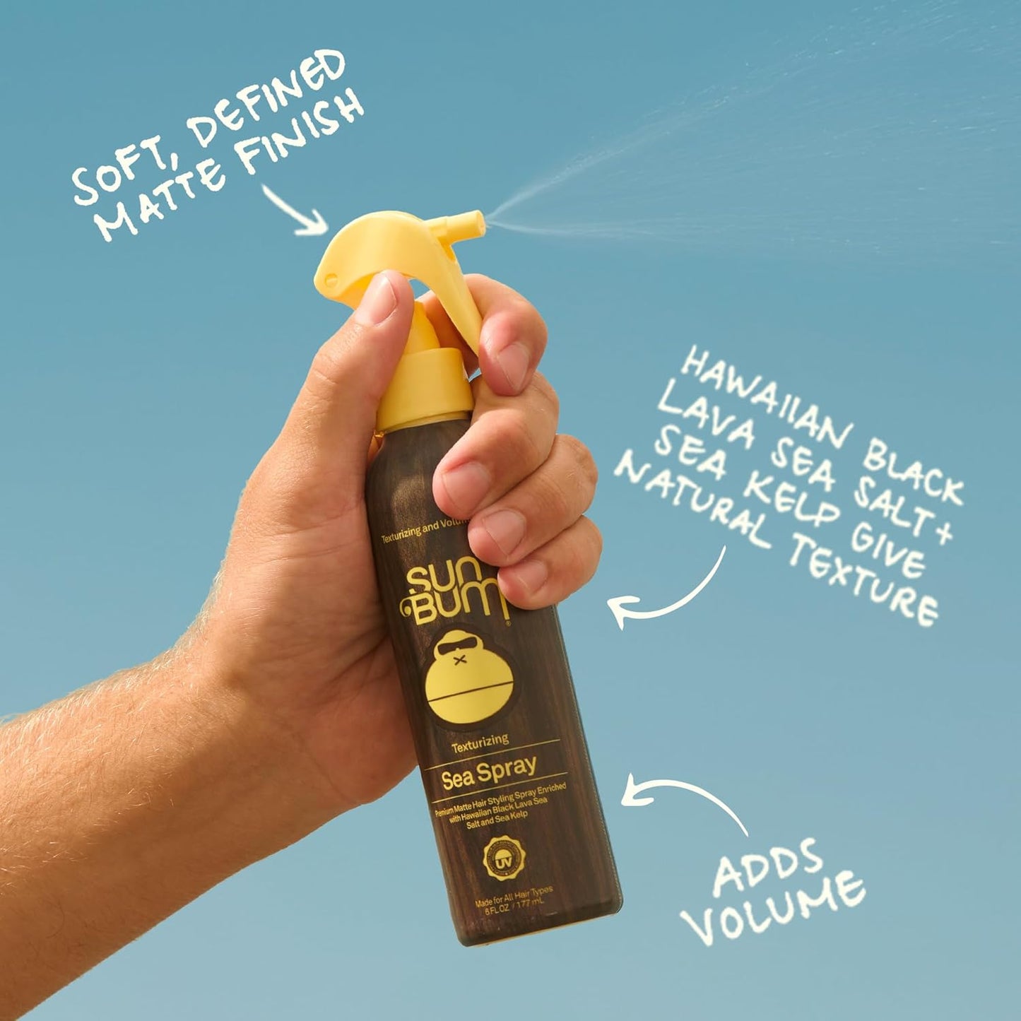Sun_Bum_Sea_Spray_|_Texturizing_and_Volumizing_Sea_Salt_Spray_|_UV_Protection_With_a_Matte_Finish_|_Medium_Hold_|_For_All_Hair_Types_|_6_FL_OZ_Bottle_|_Texturizing,_Volumizing,_UV_Protection,_Matte_Finish,_All_Hair_Types,_6_FL_OZ