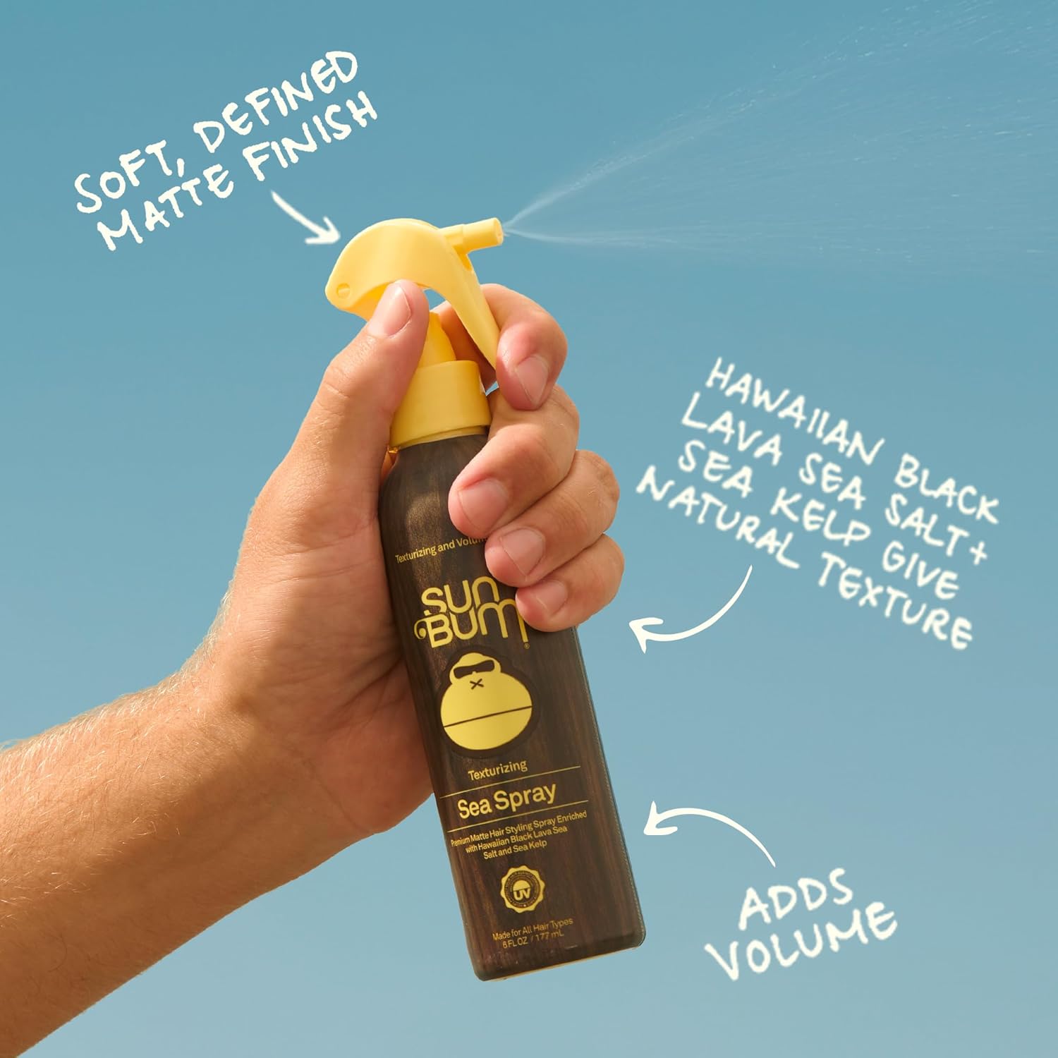 Sun_Bum_Sea_Spray_|_Texturizing_and_Volumizing_Sea_Salt_Spray_|_UV_Protection_With_a_Matte_Finish_|_Medium_Hold_|_For_All_Hair_Types_|_6_FL_OZ_Bottle_|_Texturizing,_Volumizing,_UV_Protection,_Matte_Finish,_All_Hair_Types,_6_FL_OZ