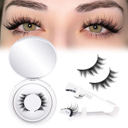 ALICE Magnetic Eyelashes without Eyeliner Reusable Magnetic Lashes Kit with Applicator Manga No Glue Needed Magnetic Eyelashes Kit Easy to Wear and Remove for All-Day Comfort, black