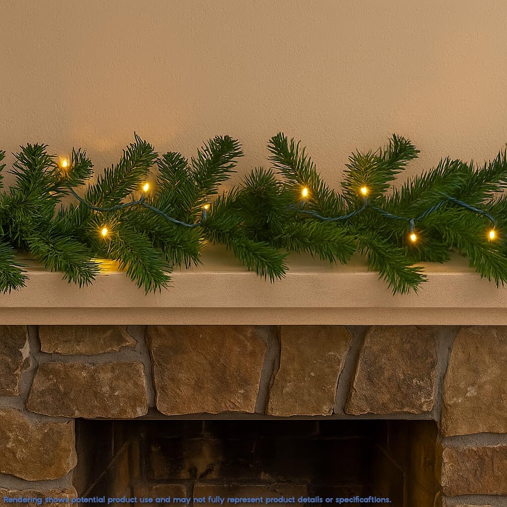 Novelty_Lights_8.5_Foot_20_Light_Mini_LED_Crafting_Lights,_Warm_White_LEDs_on_Green_Wire,_24_Inch_Lead,_Non-Connectable_Short_Fairy_Light_String_for_Art_Projects,_Bottle_Lights,_Crafts