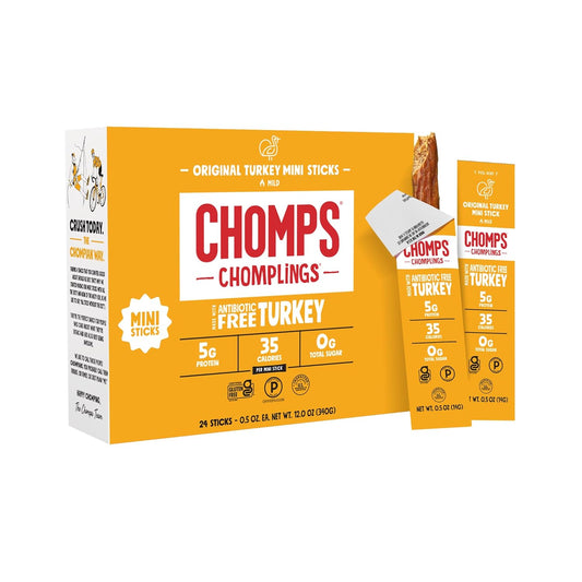 Chomps_Snack_Size_Original_Turkey_Jerky_Meat_Sticks,_ABF_Turkey,_Keto,_Paleo,_Whole30_Approved,_Low_Carb,_High_Protein,_Gluten_Free,_Sugar_Free,_35_Calories,_0.5_Oz_(Pack_of_24)