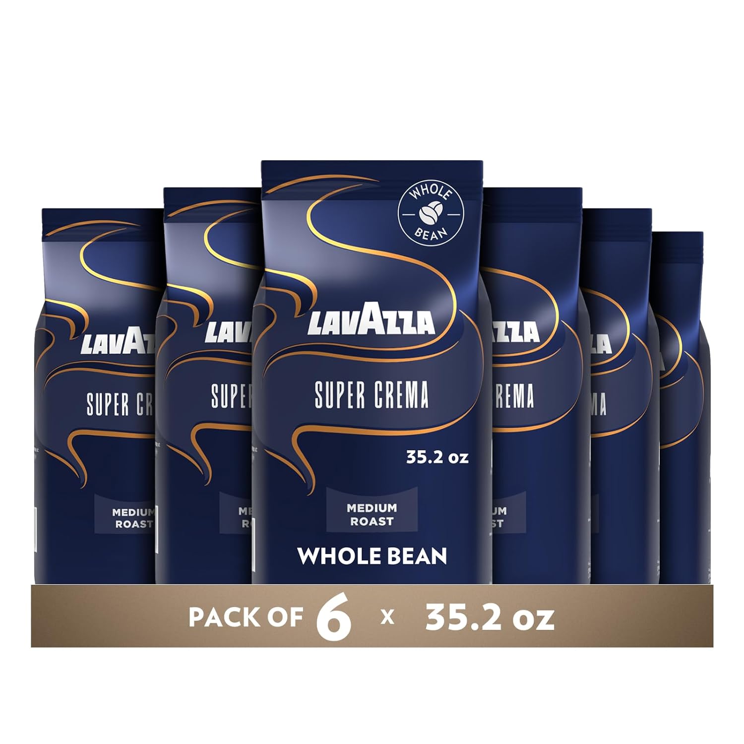 Lavazza_Super_Crema_Whole_Bean_Coffee,_Medium_Espresso_Roast,_Arabica_and_Robusta_Blend,_2.2_lb_Bag,_Package_May_Vary_(Pack_of_6)