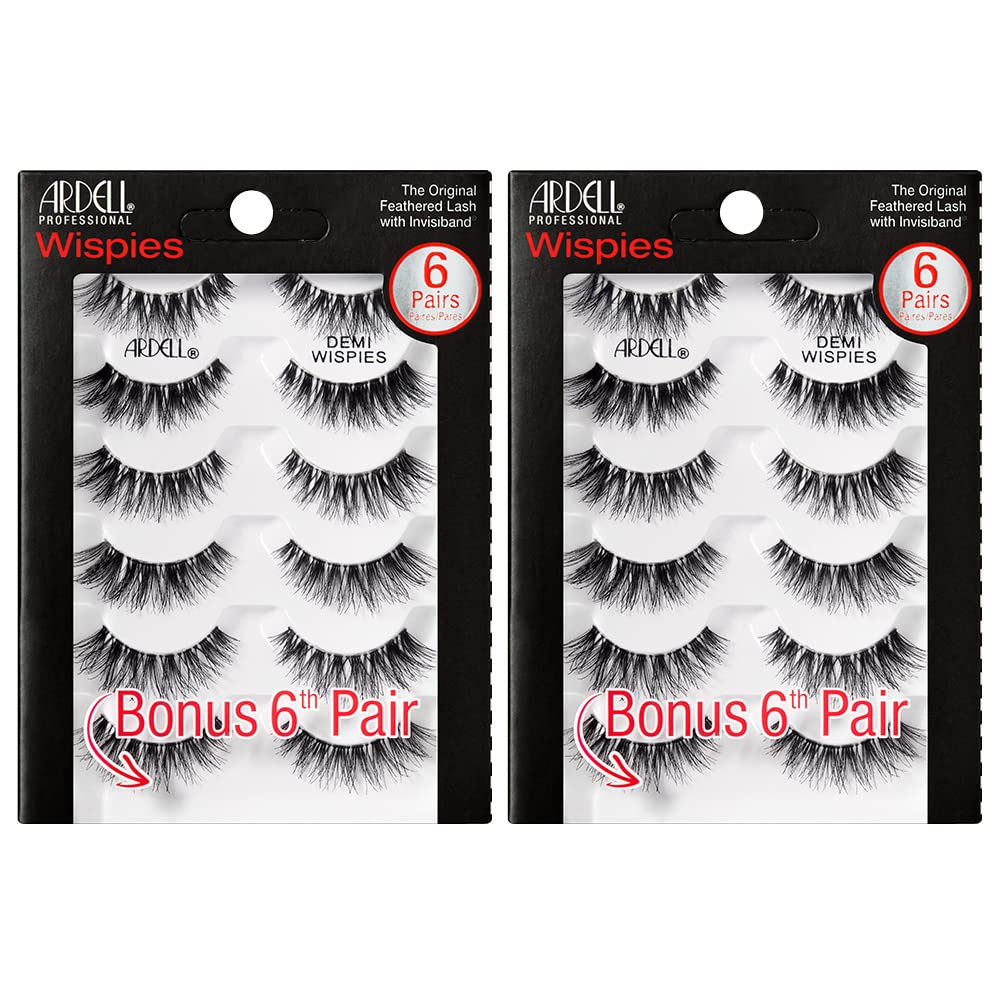 Ardell_Wispy_False_Eyelashes_for_Everyday_Wear,_Flared_Demi_Wispies_Strip_Design_with_Seamless_Invisiband,_Medium_Volume,_12_Pairs