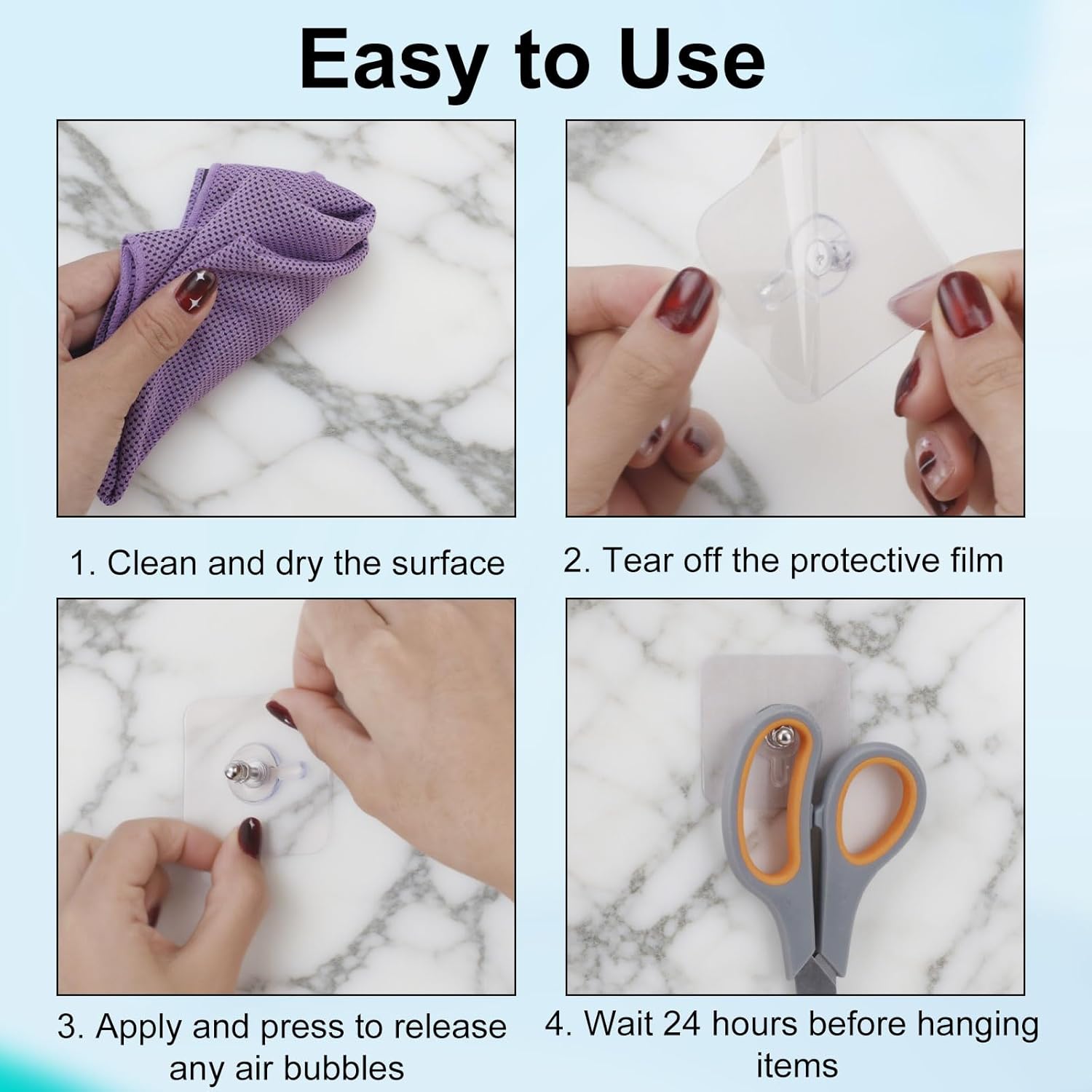 20pcs_Self_Adhesive_Picture_Hooks,_Heavy_Duty_26.5_lbs_Load-Bearing_Picture_Hangers_Without_Nails_Waterproof_Wall_Hooks_for_Bathroom_Kitchen_Office_(Transparent)