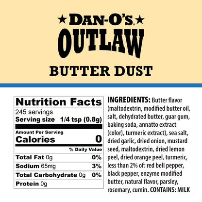 Dan-O’s_Outlaw_Butter_Dust_Seasoning_–_6.9_oz_–_Buttery_All_Purpose_Seasoning_for_Chicken,_Vegetables_&_Popcorn_–_Sugar_Free,_Zero_Calorie_Dry_Spice_Blend
