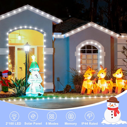 QITONG_White_Solar_Christmas_Lights,_2_Pack_Each_33ft_100LED_Rope_Light_Outdoor_Waterproof,_8_Modes_Fairy_Lights_in_Clear_Thin_Tube