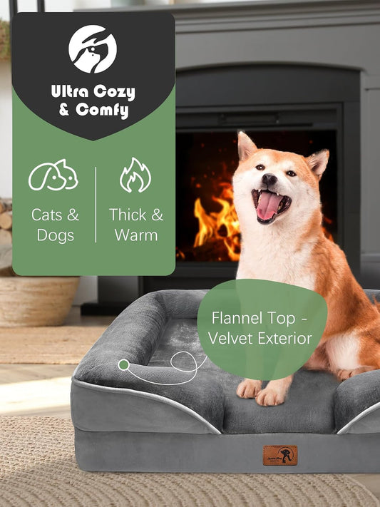 Orthopedic_Dog_Bed_with_Sides_-_Dog_Sofa_Beds_for_Medium_Dogs,_Supportive_Foam_Pet_Couch_Bed_with_Washable_Removable_Cover,_Waterproof_Lining_and_Non-Slip_Bottom,_Grey_-_M