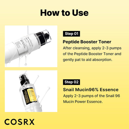 COSRX_Snail_Mucin_96%_Peptide_Booster_Set_-_Amazon_Exclusive_-_Korean_Skin_Care,_Gift_Sets,_Skin_Care_Sets_for_Women,_Advanced_Snail_Mucin_Serum,_Face_Serum,_Mothers_Day_Gifts_for_Mom