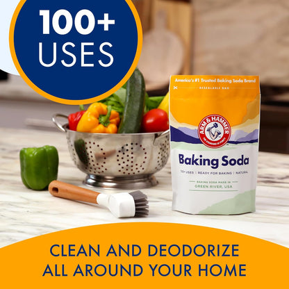 ARM_&_HAMMER_Baking_Soda,_Multi-Purpose_100%_Pure_Sodium_Bicarbonate_Powder_for_Cooking,_Baking,_Cleaning,_Laundry,_Deodorizing,_DIY_&_More,_7_Lbs