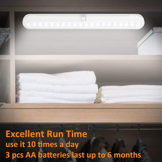 BLS_T01L_LED_Closet_Light,_Super_Bright_20_LED_Under_Cabinet_Lighting_Battery_Powered/DC_Input_Wireless_Motion_Sensing_Light,_Auto_On_Off_Switch,_Motion_Sensor_&_Light_Sensor,_Light_Beam_Adjustable
