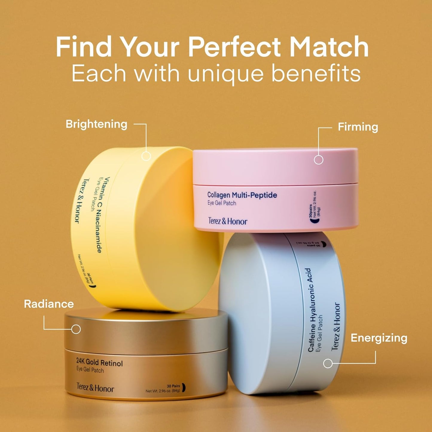 TEREZ_&_HONOR_24K_Gold_Retinol_Under_Eye_Patches_-_60_Korean_Hydrogel_Eye_Masks_with_Collagen_Peptide_for_Wrinkles,_Dark_Circles,_Puffy_Eyes,_Radiance_&_Firming_-_Self_Care,_Gifts_for_Women_and_Men