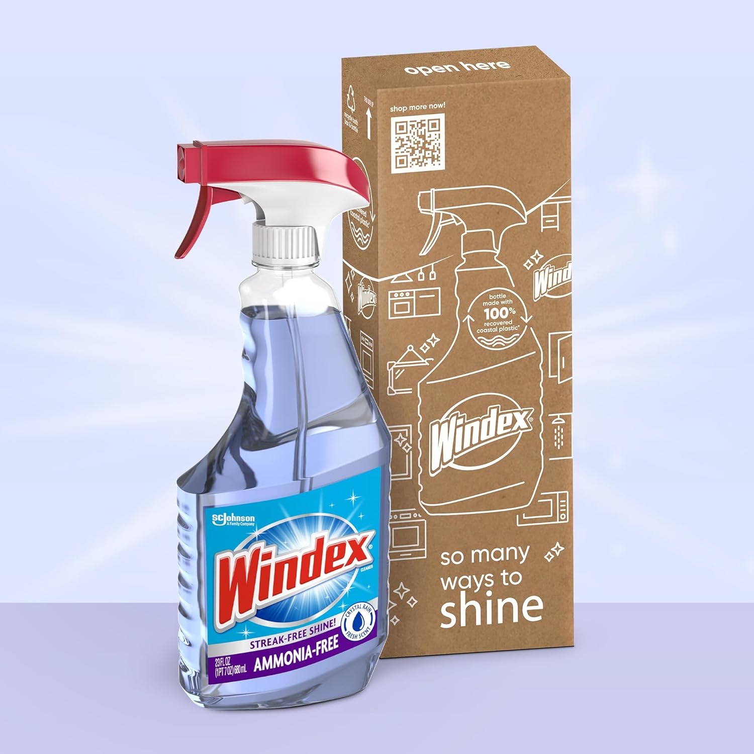 Windex_Glass_and_Window_Cleaner_Spray_Bottle,_Ammonia_Free,_Packaging_Designed_to_Prevent_Leakage_and_Breaking,_Surface_Cleaning_Spray,_Crystal_Rain_Scent,_23_Fl_Oz