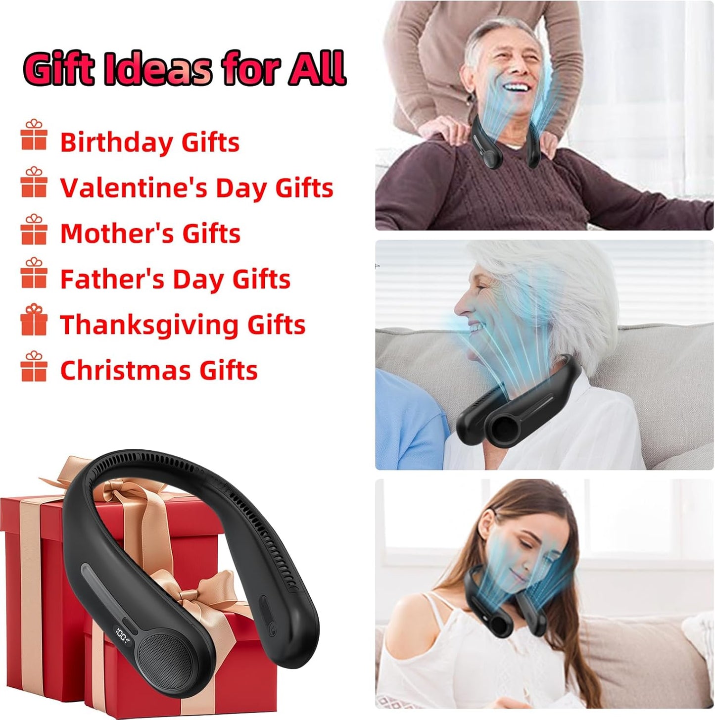 Portable_Neck_Fan,Hands_Free_Personal_Wearable_Bladeless_Fan,6000mAh_USB_Rechargeable,360°_Cooling,LED_Display,4-Speeds,Birthday_Gifts_for_Men_Women_Dad_Mom,Fathers_Day,Mothers_Day_Gifts_(Black)