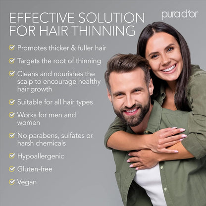 PURA_D'OR_Original_Gold_Label_Anti-Thinning_Shampoo_-_CLINICALLY_TESTED_-_Biotin_&_Argan_Oil_–_Sulfate-Free_Strengthening_&_Volumizing_for_Fuller-Looking_Hair,_Men_&_Women,_Natural_Earthy_Scent_16_oz