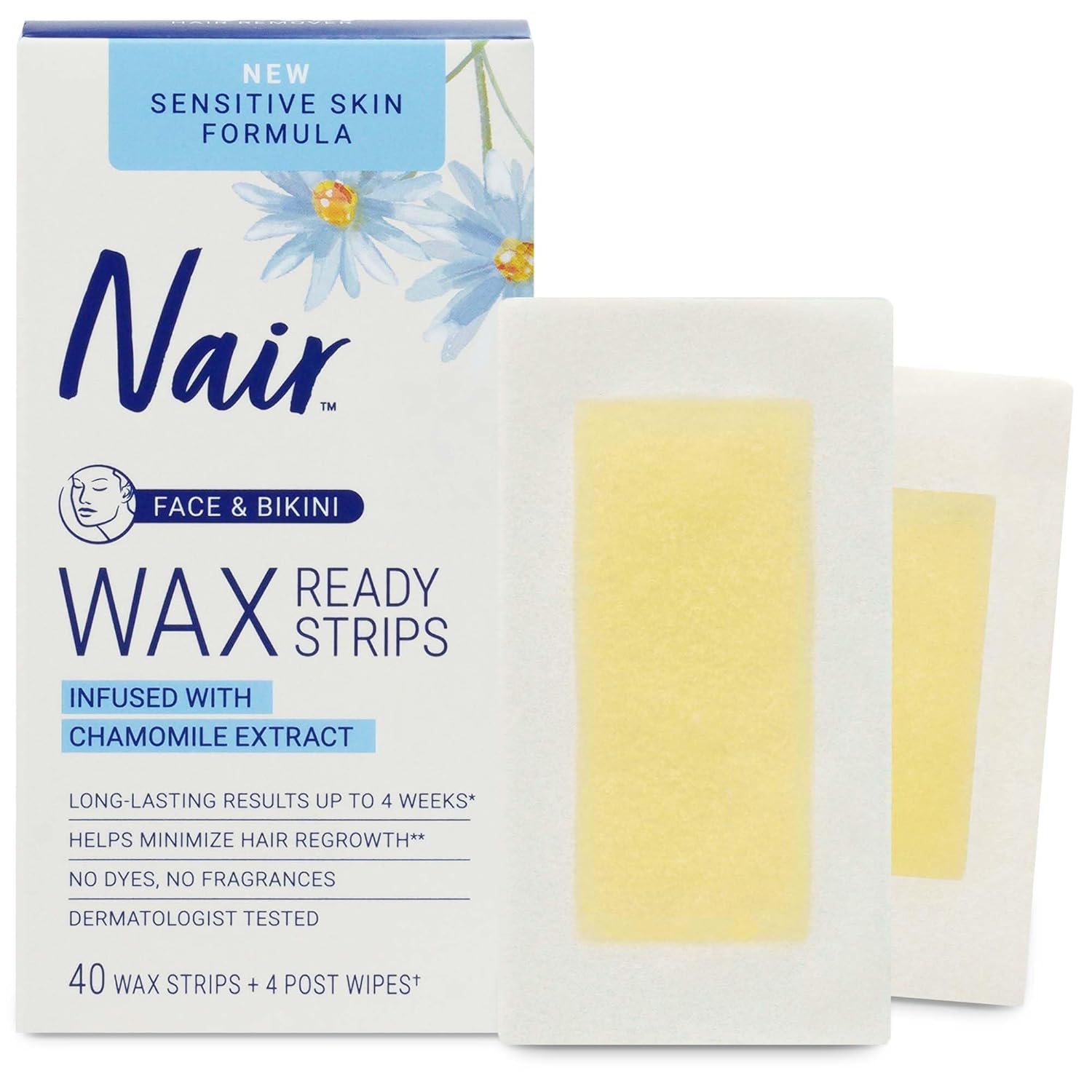 Nair_Sensitive_Hair_Remover_Wax_Ready_Strips,_Face_and_Bikini_Hair_Removal_Wax_Strips,_40_Count