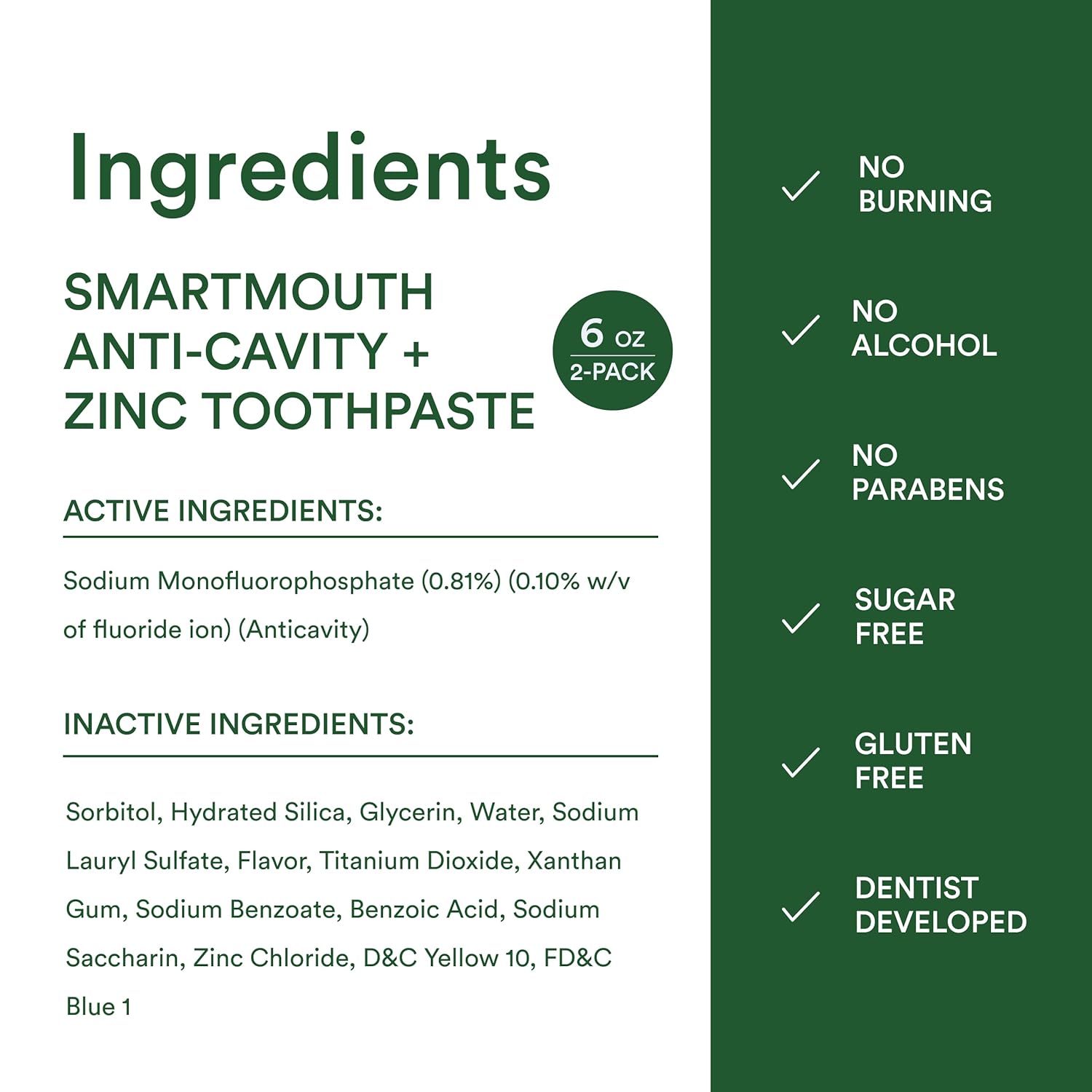 SmartMouth_Premium_Zinc_Ion_Toothpaste_-_Whitening_-_with_Fluoride_-_Refreshing,_Anti-Cavity_Toothpaste_for_Adults_-_Strengthens_Enamel_-_Mild_Mint_Flavor,_6_oz_(2_Pack)