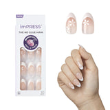 KISS imPRESS No Glue Mani Press On Nails, French, Blue, Short Size, Squoval Shape, Includes 30 Nails, Prep Pad, Instructions Sheet, 1 Manicure Stick, 1 Mini File