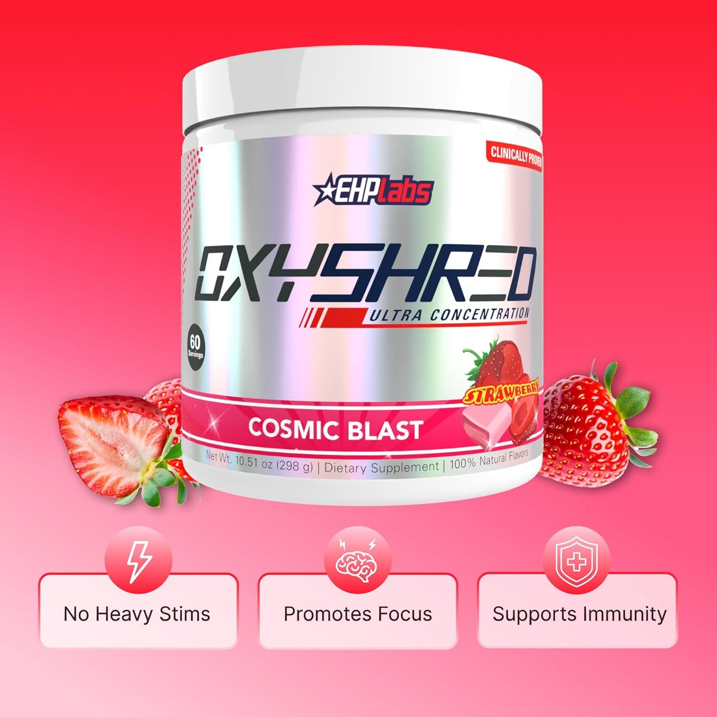EHP_Labs_OxyShred_Pre_Workout_Powder_-_Preworkout_Powder_with_L_Glutamine_&_Acetyl_L_Carnitine,_Energy_Boost_Drink_-_Cosmic_Blast,_60_Servings