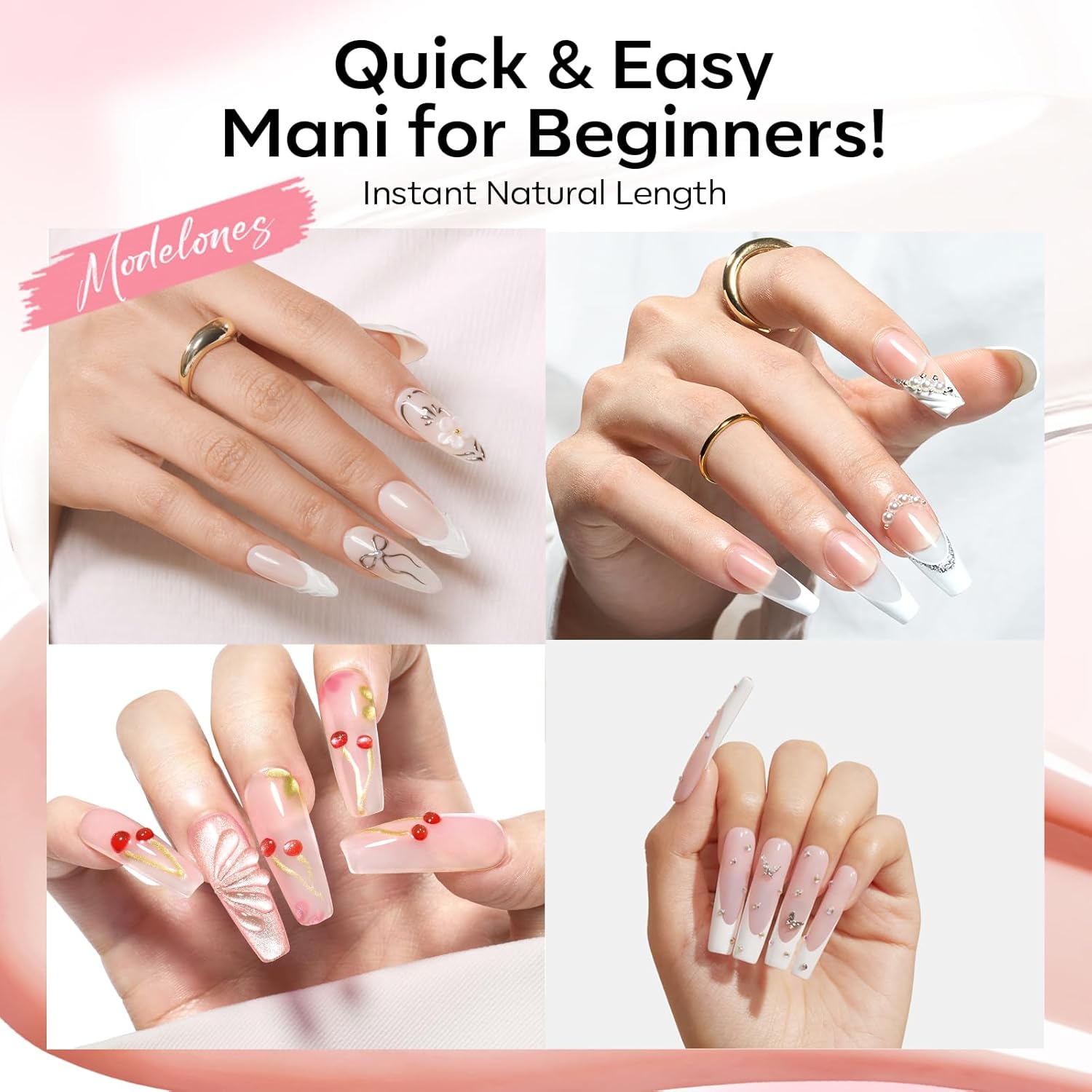 Modelones_Poly_Gel_Nail_Kit_3_Colors_Clear_White_Apricot_with_Slip_Solution_Dual_Nail_Forms_Top_Base_Coat_Extension_Builder_Gel_Enhancement_Professional_Starter_Kit_DIY_Nail_Art_Salon_Use