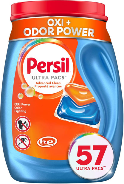 Persil_Ultra_Pacs_Advanced_Clean_Oxi+Odor_Power_Laundry_Detergent,_57_Count,_No_Mess,_Single-Dose_Laundry_Soap,_Fights_Tough_Stains_&_Odors,_All_Water_Temperatures,_HE_Safe