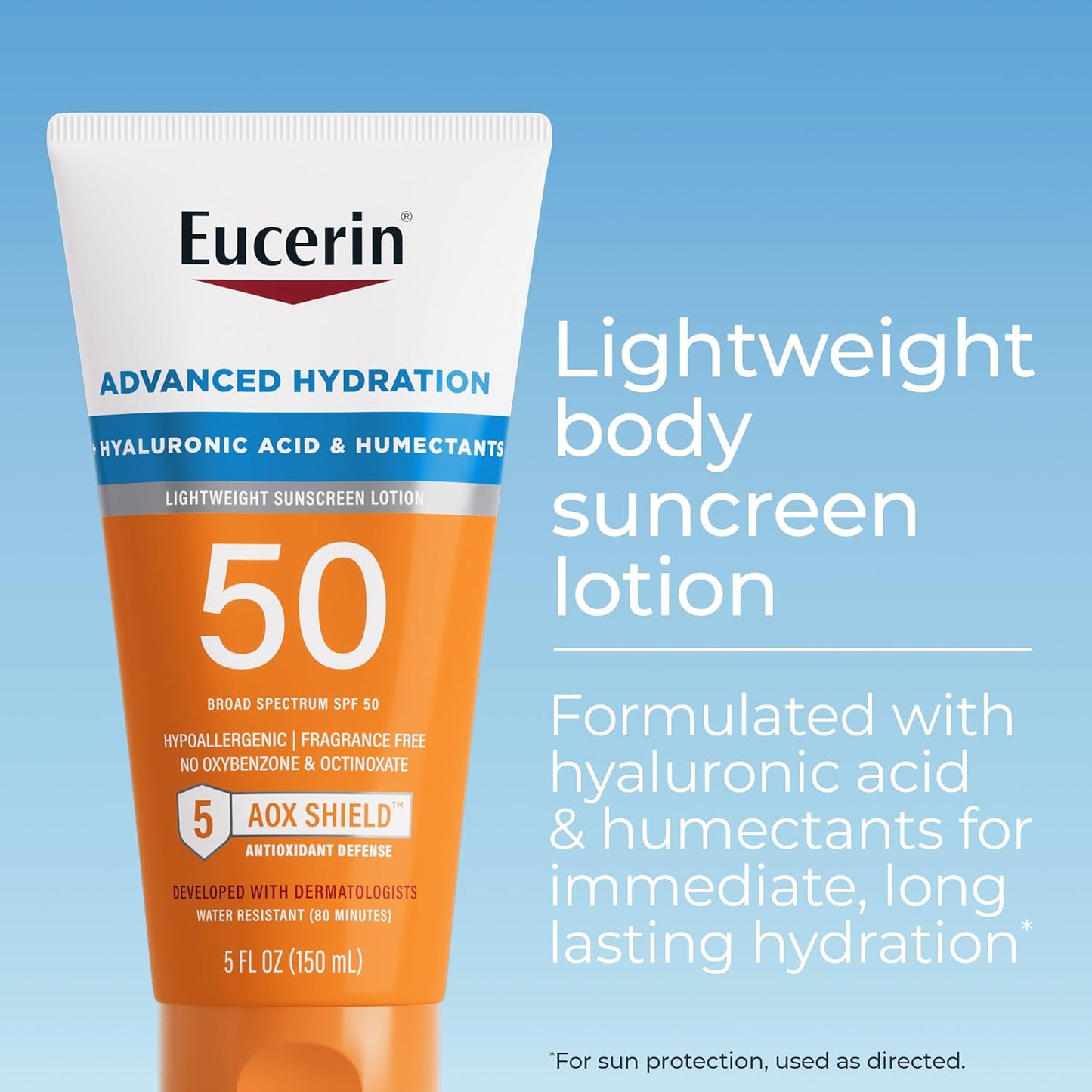 Eucerin_Sun_Advanced_Hydration_SPF_50_Sunscreen_Lotion,_Lightweight_Sunscreen_with_Hyaluronic_Acid_and_Humectants,_Hypoallergenic,_Fragrance_Free,_No_Oxybenzone_or_Octinoxate,_5_Fl_Oz_Tube