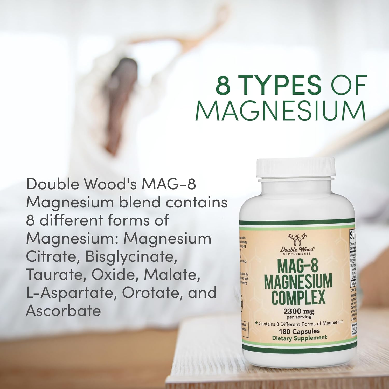 Magnesium_Complex_Supplement_180_Capsules_(426mg_Elemental_Magnesium_Provided_by_2,300mg_of_Eight_Different_Forms_of_Magnesium)_MAG-8_Provides_100%_Daily_Recommended_Value_of_Magnesium_by_Double_Wood