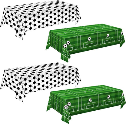 QIYANPAX_4_Pieces_Soccer_Tablecloths_-_Soccer_Birthday_Party_Decorations_Soccer_Table_Cloth_Soccer_Tablecloth_Plastic_Table_Cover_for_Sports_Soccer_Theme_Party_Decorations,_54_x_108_Inch