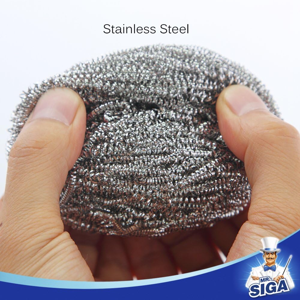 MR.SIGA_Stainless_Steel_Scourer,_Pack_of_6,_30g