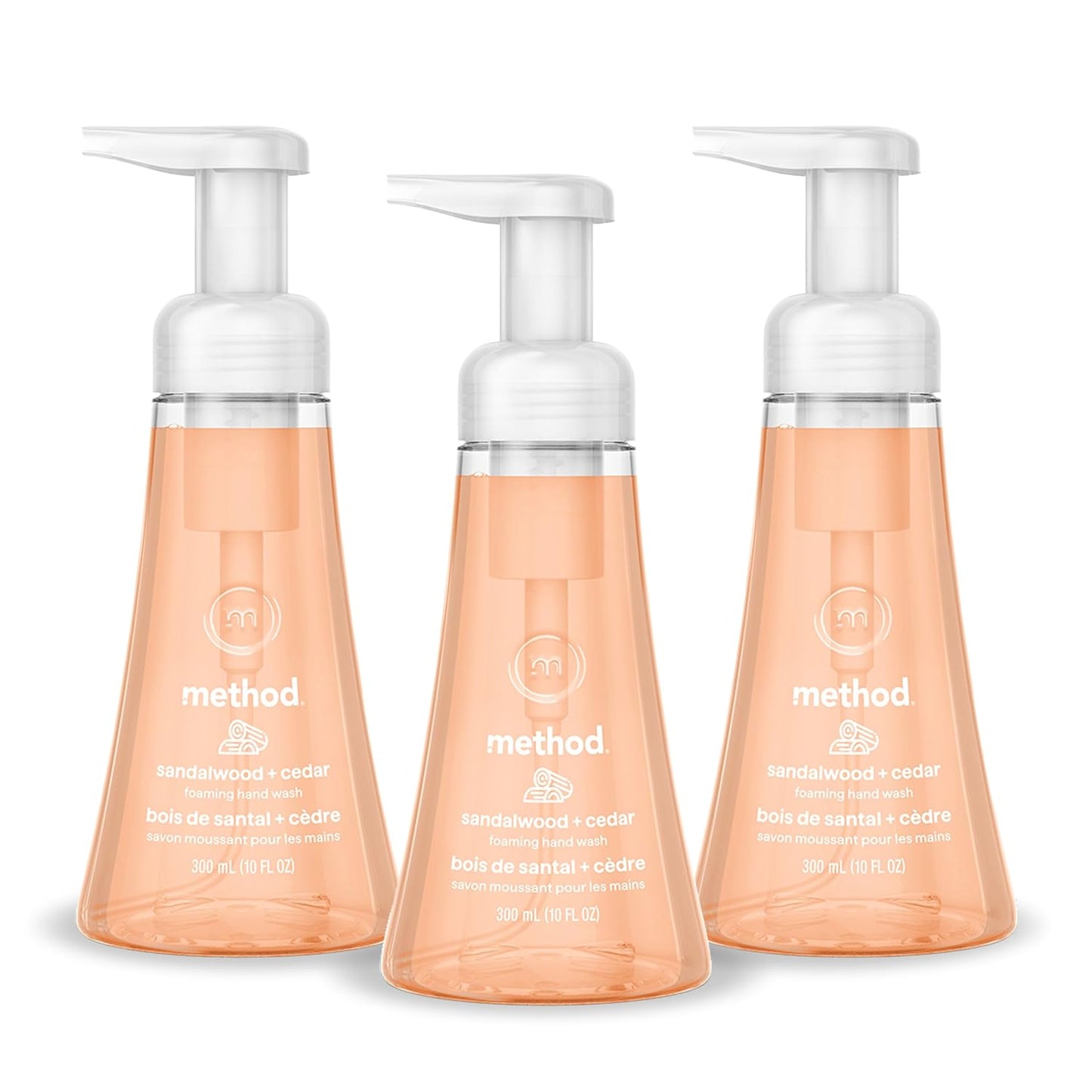 Method_Foaming_Hand_Wash,_Sandalwood_+_Cedar,_10_fl_oz,_3_pack