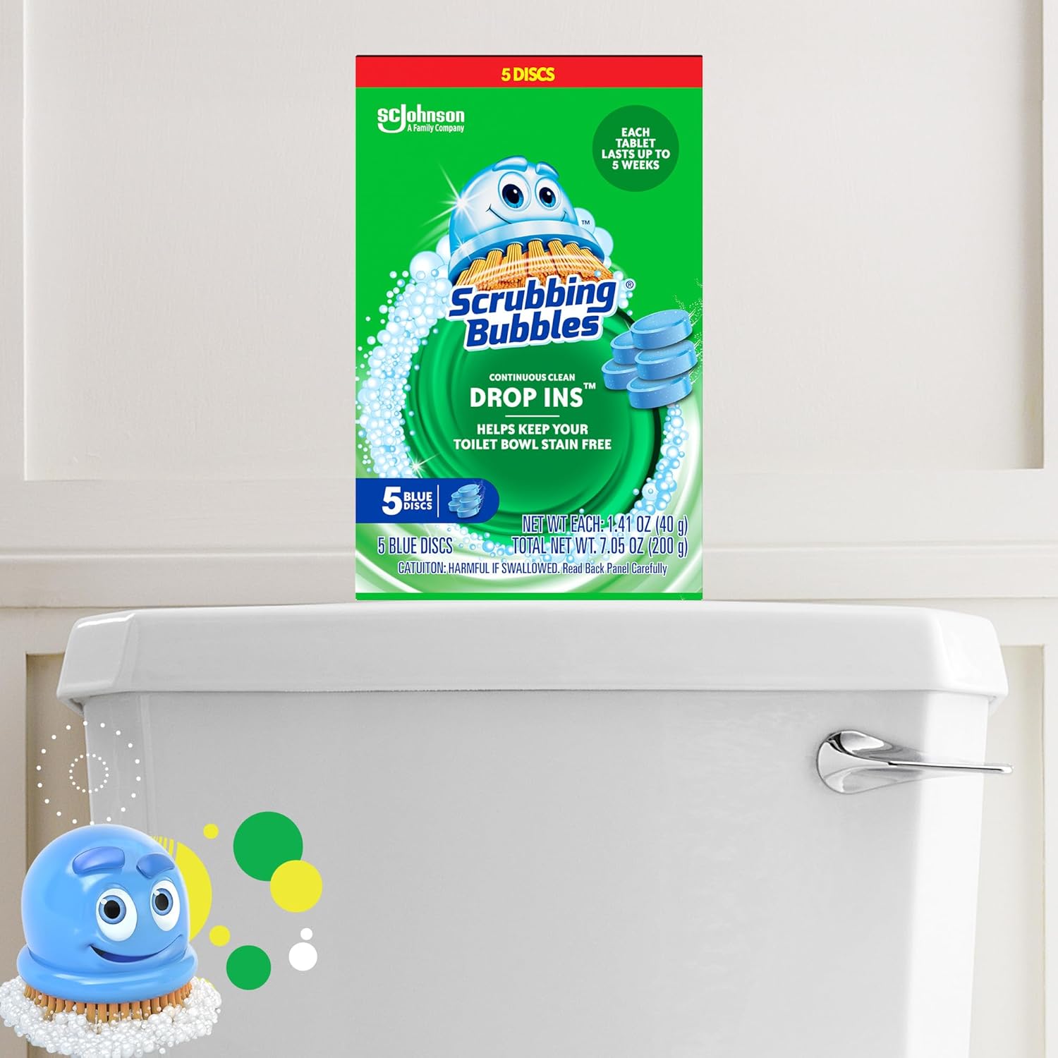 Scrubbing_Bubbles_Continuous_Clean_Toilet_Drop-Ins,_Automatic_Blue_Toilet_Bowl_Cleaner,_Septic-Safe_Tank_Tablets_Remove_Hard_Water_Minerals_&_Limescale,_Stain_&_Smell_Protection,_5_Count_(Pack_of_1)