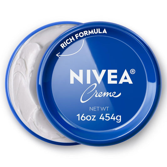 NIVEA_Creme_Face,_Hand_and_Body_Moisturizer_Cream,_Rich_Body_Cream_for_Dry_Skin_with_Provitamin_B5,_Fast-Absorbing_and_Non-Comedogenic,_For_Daily_Use_on_All_Skin_Types,_16_Oz_Jar