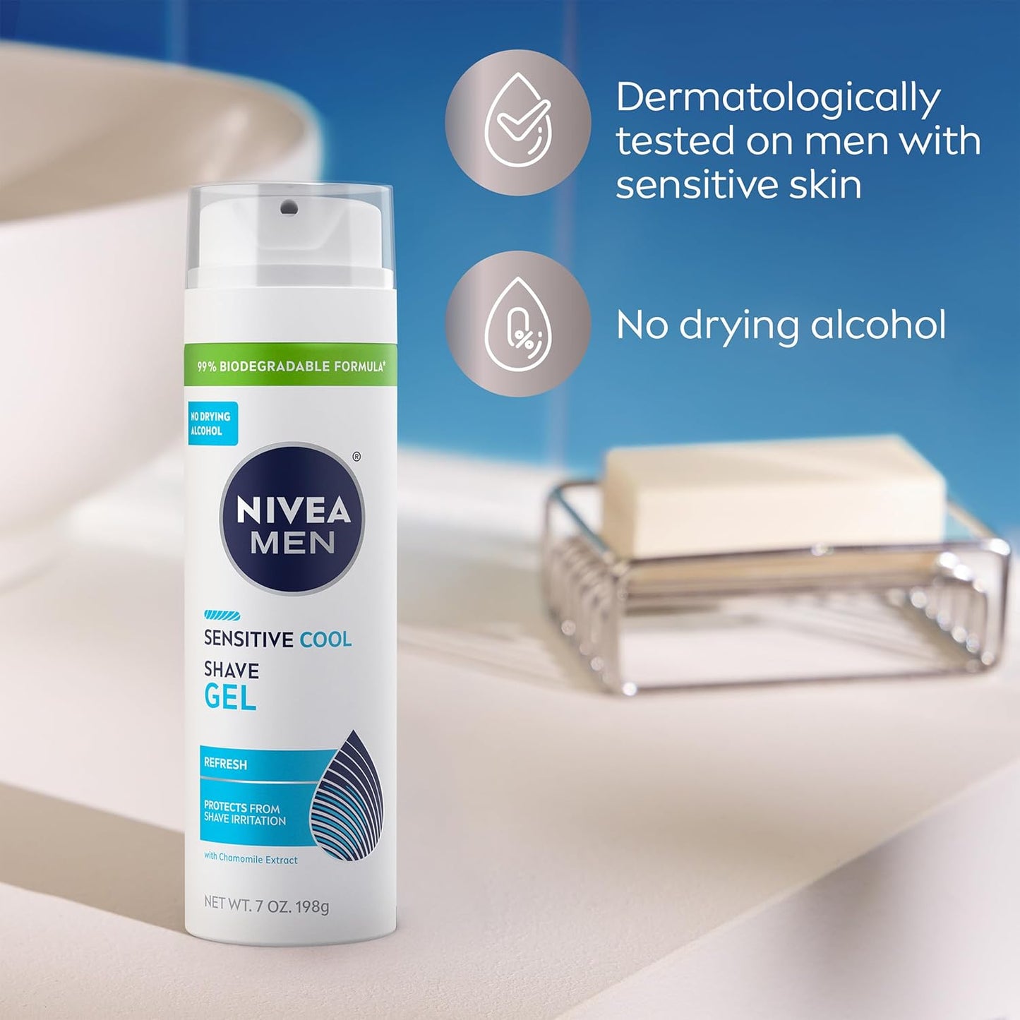 NIVEA_MEN_Sensitive_Cool_Shave_Gel_for_Sensitive_Skin,_Alcohol_Free_Shaving_Gel_with_Chamomile_Extract,_7_Oz_Can,_Pack_of_3