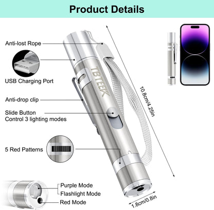 TBTeek_Cat_Toys,_Rechargeable,_3_Light_Modes_&_5_Fun_Patterns,_Portable_Interactive_Kitten_Pet_Dog_Cat_Mouse_Toy_for_Fun_Chase_Play_Exercise
