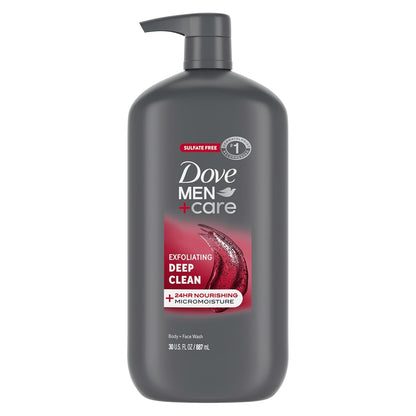 DOVE_MEN_+_CARE_Body_and_Face_Wash_Exfoliating_Deep_Clean_for_Men,_with_24-Hour_Nourishing_Micromoisture_Technology_Body_Wash,_30_oz