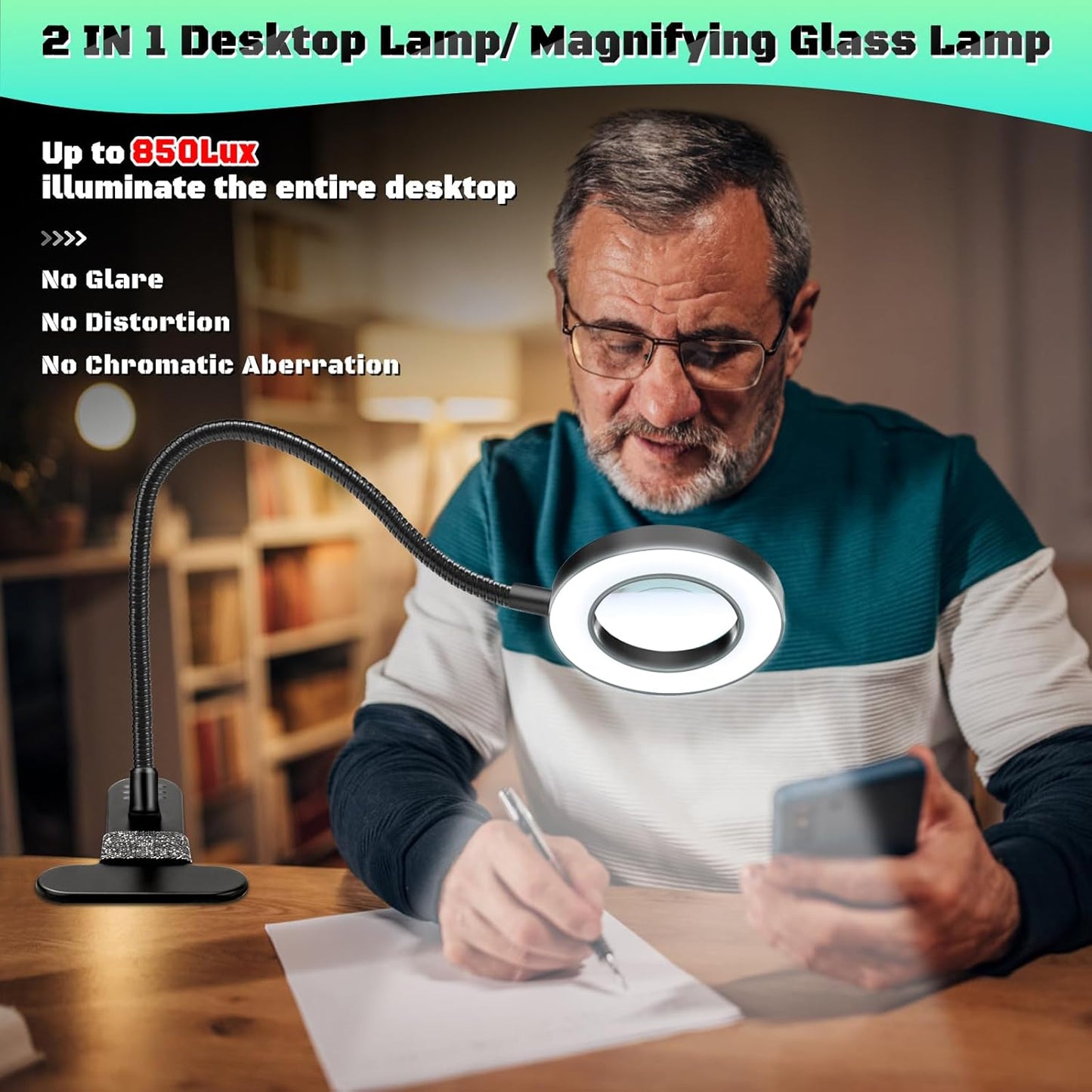 10X_Magnifying_Glass_with_Light,_Clip_on_Mganifier_with_Light,_48_LED_Desk_Magnifying_Glass_wtih_Clamp,_3_Modes_Dimmable_Magnifying_LED_Lamps_for_Bed_Work_Crafts_DIY_Repair