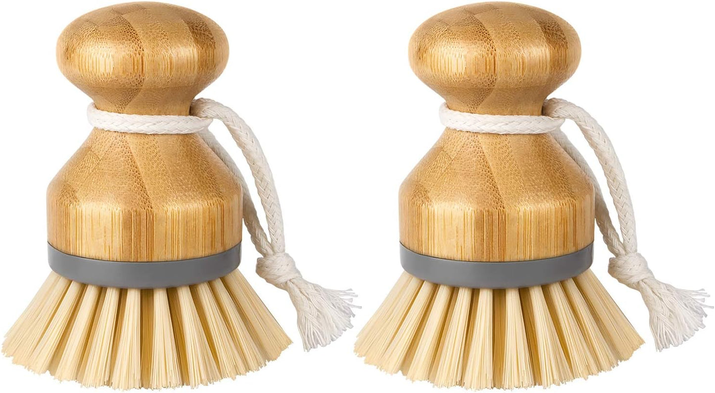 MR.SIGA_Bamboo_Palm_Brush,_Scrub_Brush_for_Dishes_Pots_Pans_Kitchen_Sink_Cleaning,_Pack_of_2