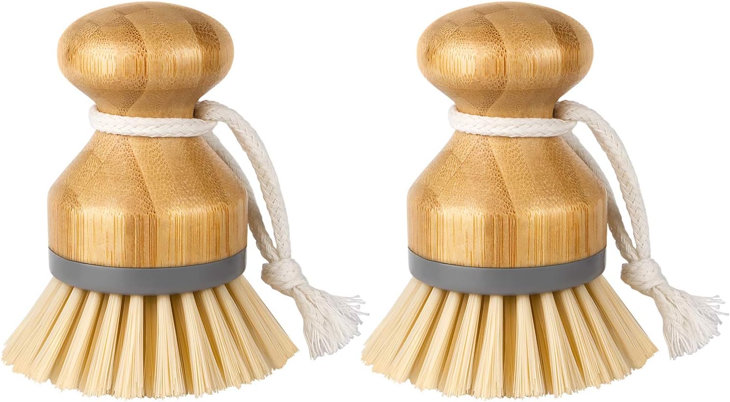 MR.SIGA_Bamboo_Palm_Brush,_Scrub_Brush_for_Dishes_Pots_Pans_Kitchen_Sink_Cleaning,_Pack_of_2