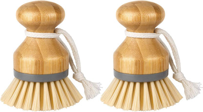 MR.SIGA_Bamboo_Palm_Brush,_Scrub_Brush_for_Dishes_Pots_Pans_Kitchen_Sink_Cleaning,_Pack_of_2
