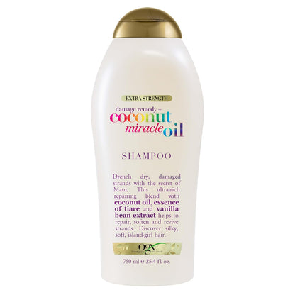 OGX_Extra_Strength_Damage_Remedy_+_Coconut_Miracle_Oil_Shampoo_for_Dry,_Frizzy_or_Coarse_Hair,_Hydrating_&_Flyaway_Taming_Shampoo,_Paraben-Free,_Sulfate-Free_Surfactants,_25.4_Fl_Oz