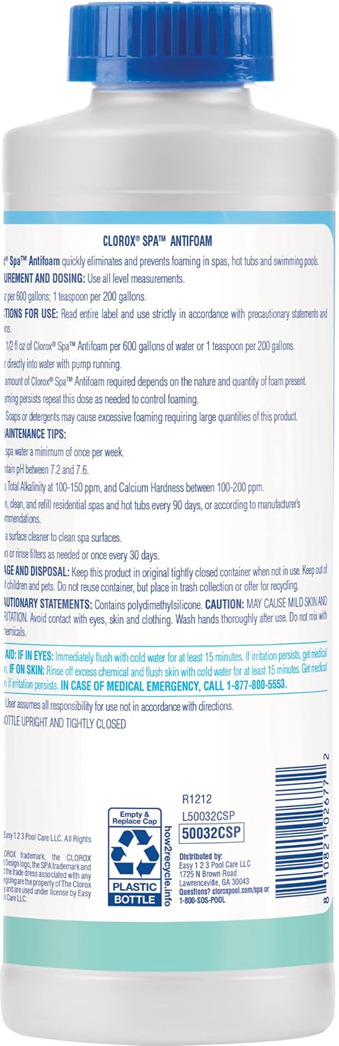 Clorox®_Pool&Spa™_Spa_Water_Antifoam,_Eliminates_&_Prevents_Foam_in_Spa_Water,_Reduces_Irritation,_1_Quart_(Pack_of_1)